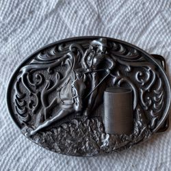 Bolo Buckle (western) Cowboy & Horse