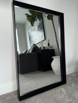 Modern Black Framed Mirror