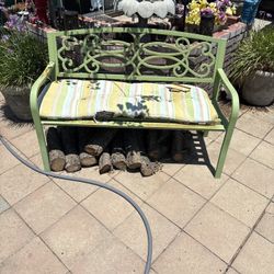 Evergreen Pineapple Metal Bench