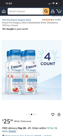 Ensure pre surgery drink