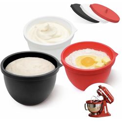 Silicone Liners for KitchenAid 5 Qt Tilt-Head Stand Mixer(Only), Odourless,Thicker, Cold/Heat-Resistant & Non-Stick, Fits 5 Quart Mixing Bowl, Set of 