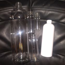 New Plastic Bottles 32, 8, 4, 2, 1 Oz  No Caps