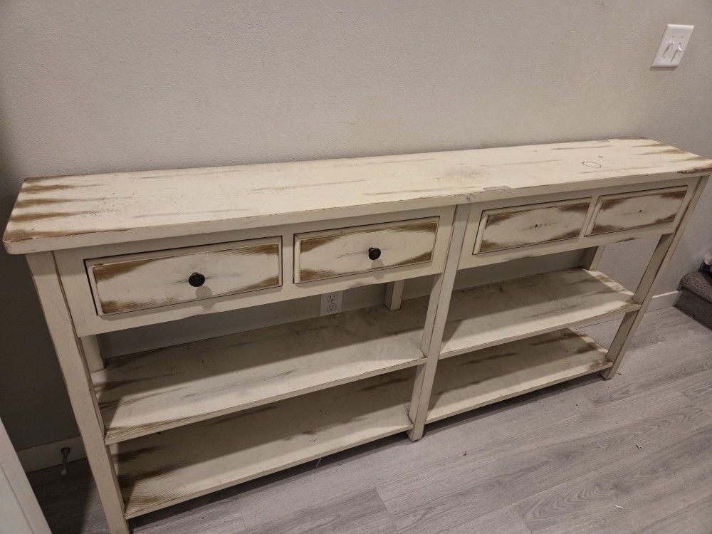 4 drawer console table