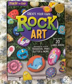 Made By Me! Create Your Own Rock Art Craft Kit - Brand New In Box (20 Rocks)