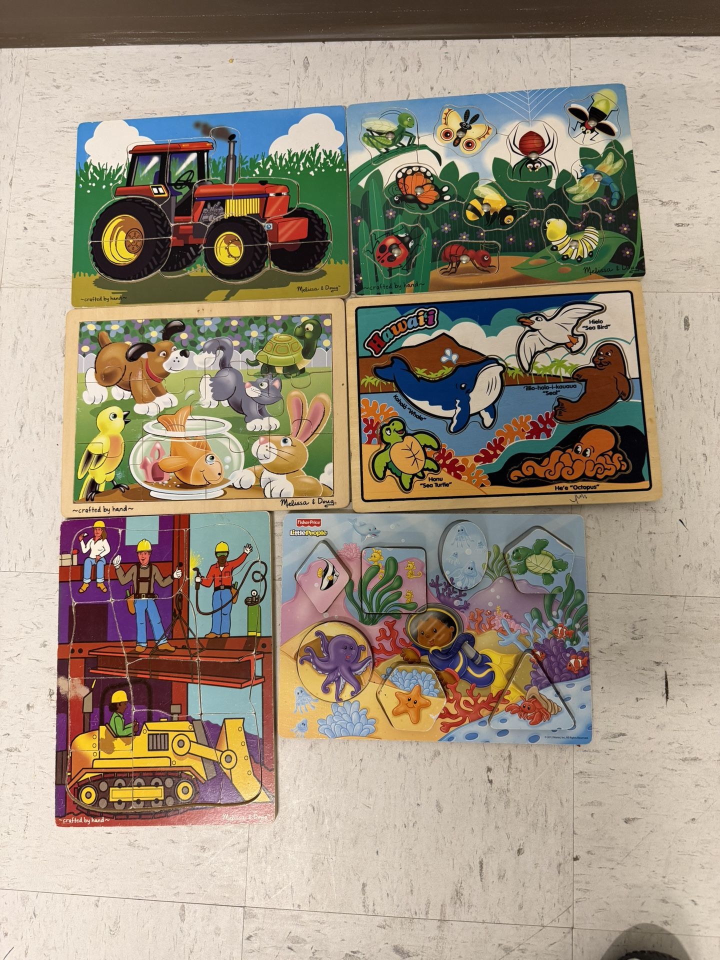 Wooden Baby puzzles-6 count