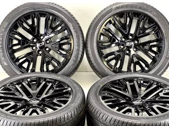 22" RST GLOSS BLACK WHEELS RIMS 3054022 TIRES CADILLAC GMC CHEVY Z71 6x139.7 +31-WE FINANCE