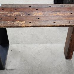 Four Hands Marlon Reclaimed Wood + Metal Console Table VBNA-CO105
