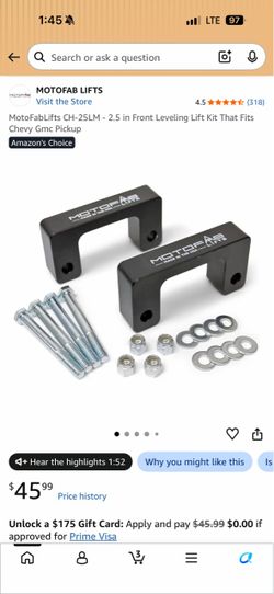MotoFab 2.5” level kit for Chevy 1500