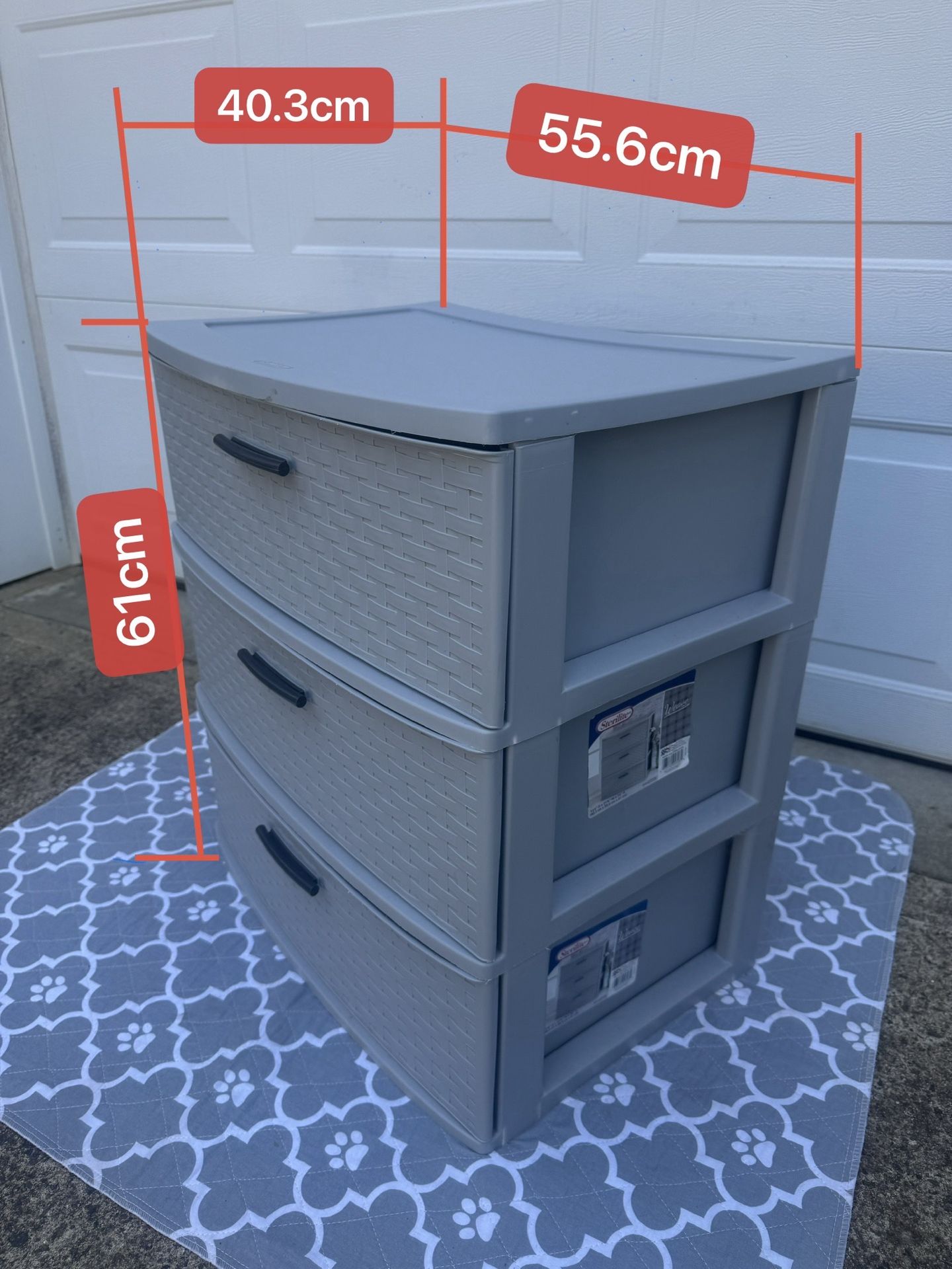 3 drawers for Sterilite® well-known brand storage boxes