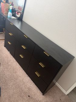 Black 6 Drawer Dresser