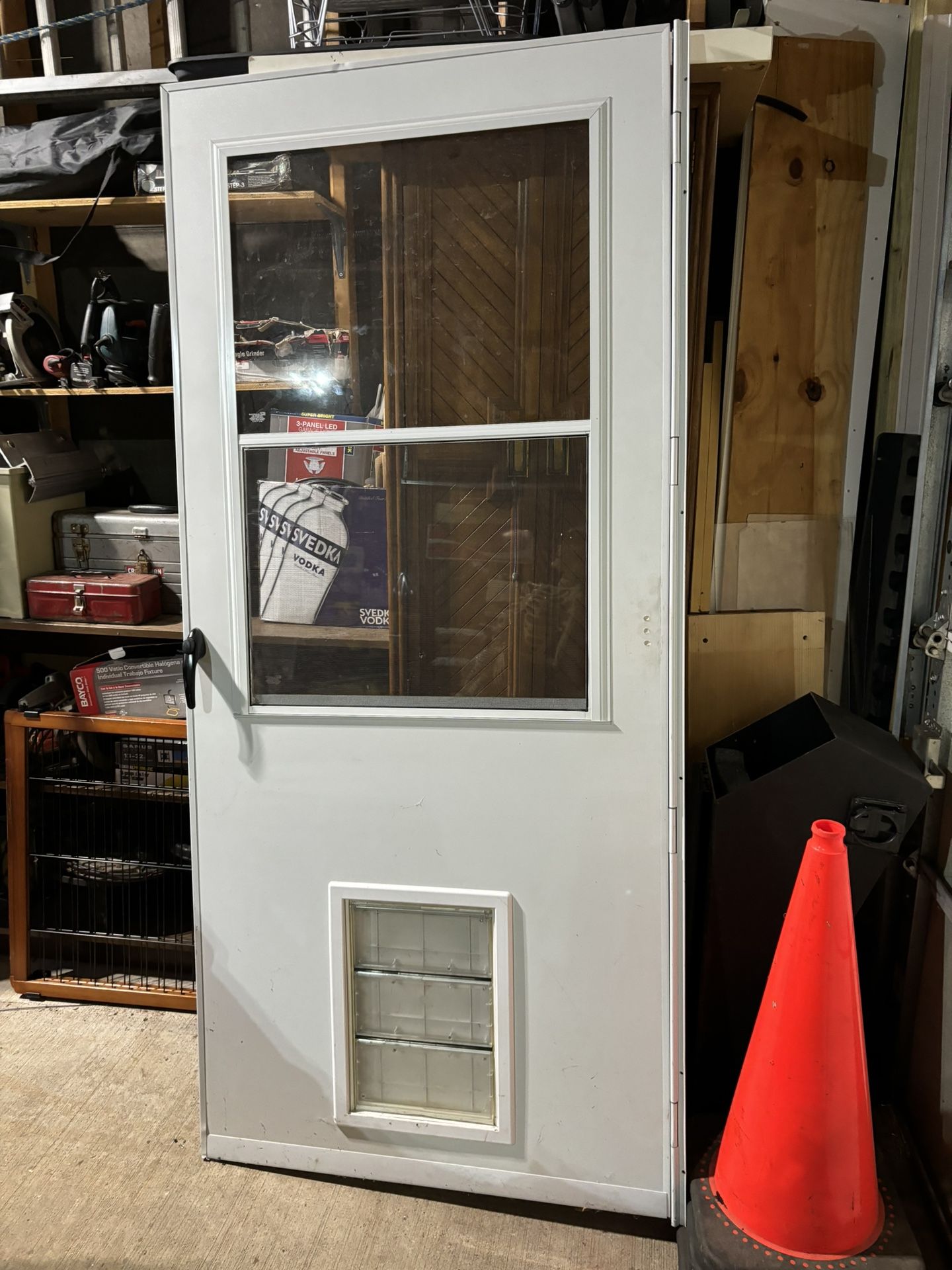 screen door with dog entrance