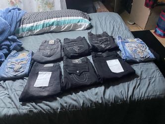 Rocks revival, purple jeans, true religion