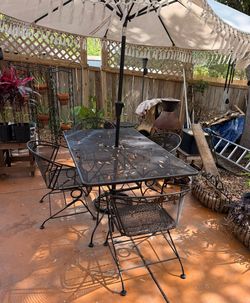 Large Rectangular Wrought iron table