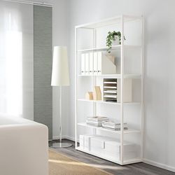 IKEA Fjalkinge shelf unit white | White Metal Bookshelf 