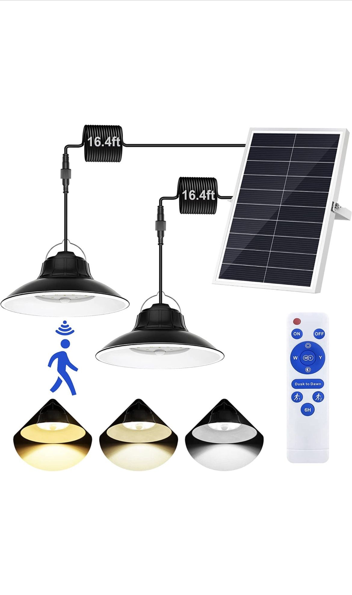 Solar Pendant Light Indoor Outdoor
