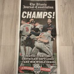 AJC Newspaper Braves Win World Series 2021