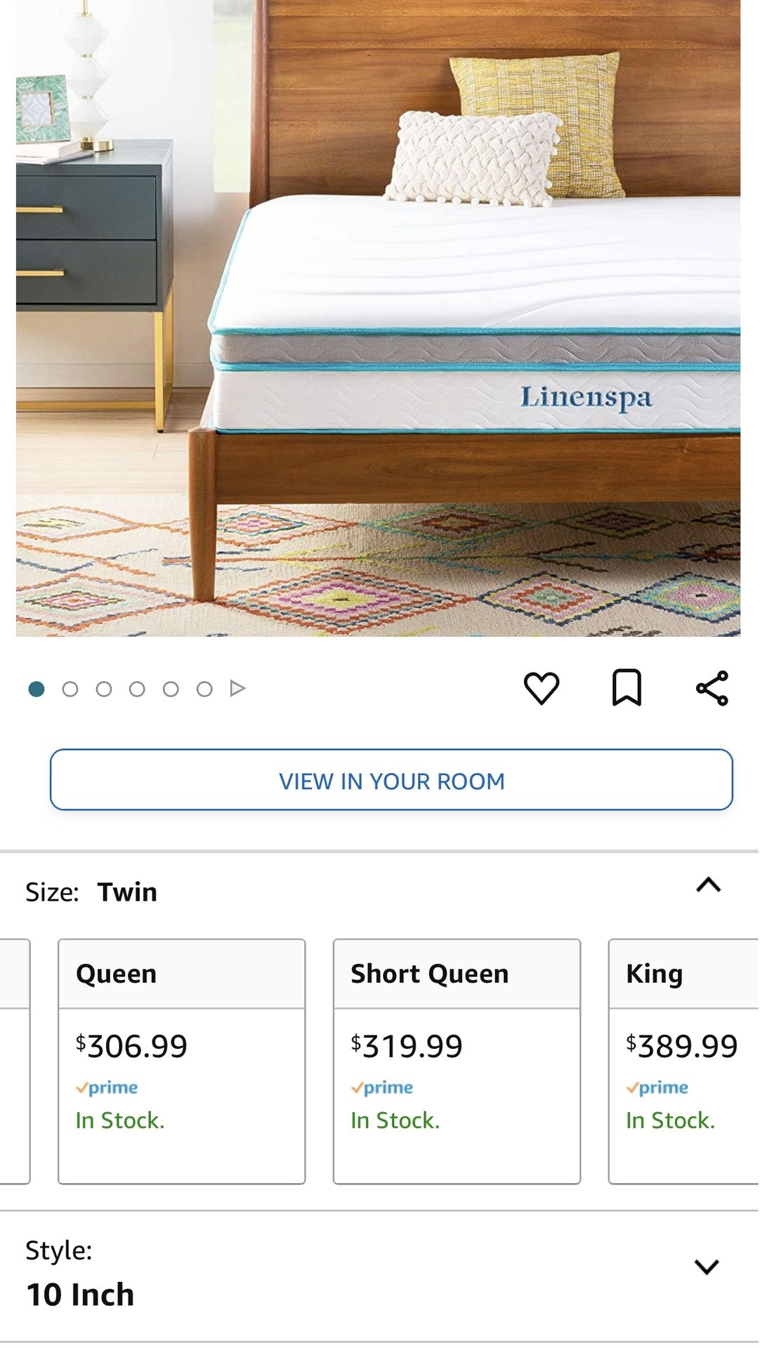 Queen Hybrid Memory Foam Gel