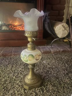 Vintage Glass Dresser Lamp