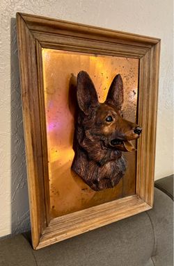 Rare Vintage John Louw Copper German Shepherd 3D Sculpture