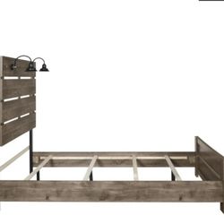 Wood Panel Bed Frame 
