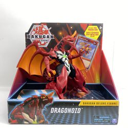 NEW Bakugan Battle Planet Dragonoid Deluxe Action Figure Includes Foil Trading