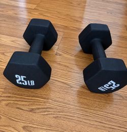 25 LB neoprene Dumbbells