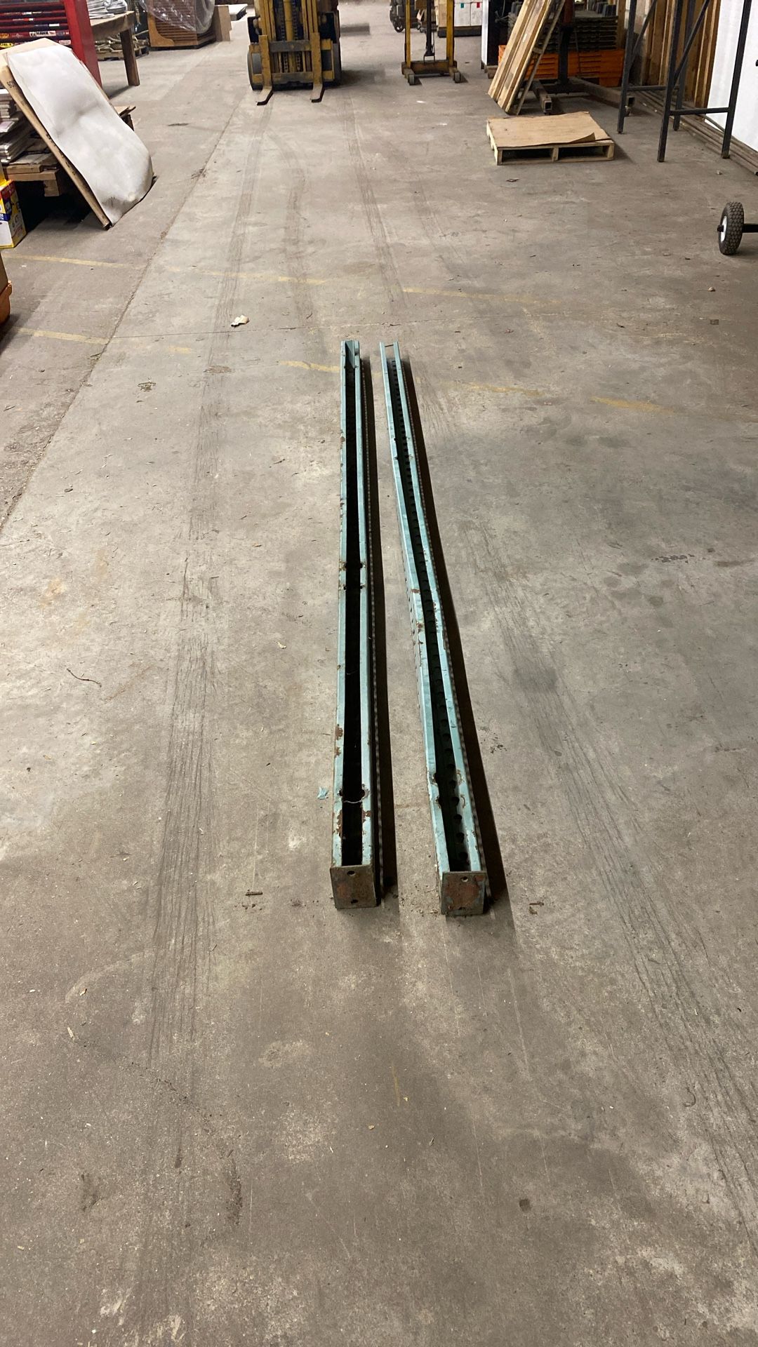 Two Pieces Of Metal 9 – 1/2 foot Long, 3” x 3” square.