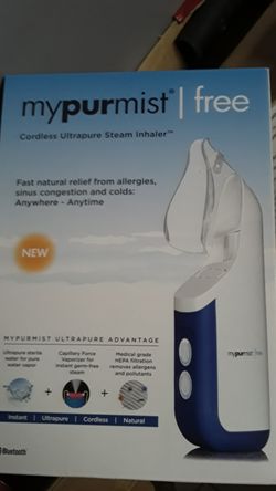 Cordless ultrpure steam inhaler
