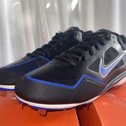 Nike ZoomGrit Metal Baseball Cleats BlackBlueWhite Men’s SZ 12 D Width BrandNew