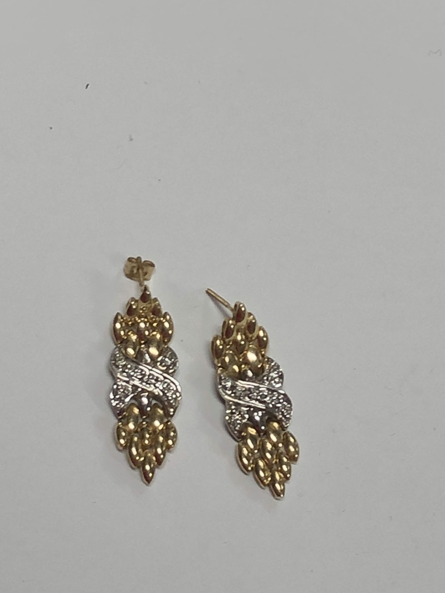 14k Gold Diamond Stud Earrings 8.1 Grams (GS)