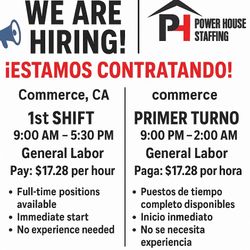 Trabajo Disponible 