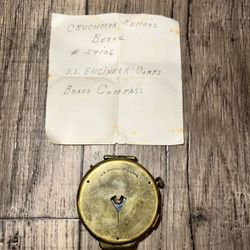 Vintage 1918 U.S. Engineer Corps Brass compass 