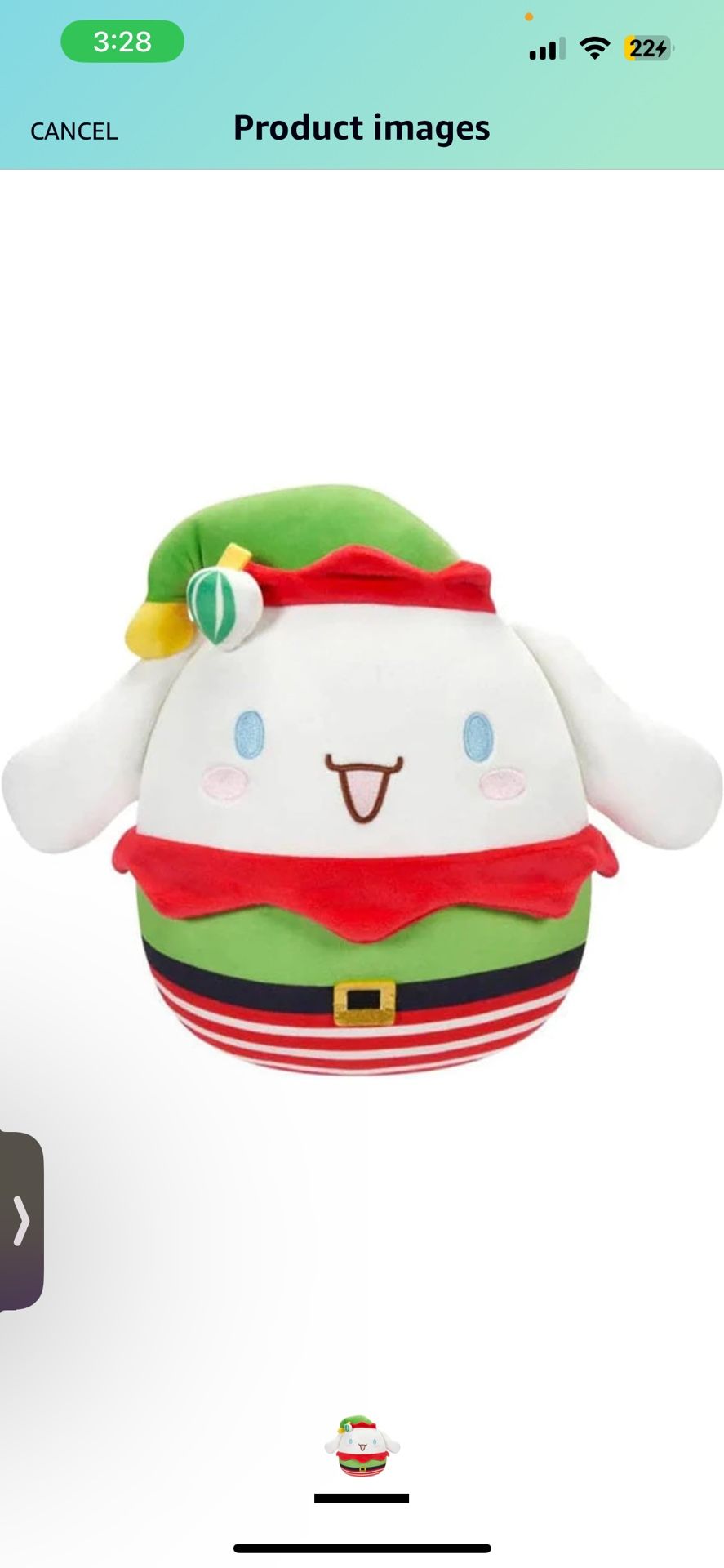 Hello Kitty Sanrio Cinnamon roll Christmas Squishmallow