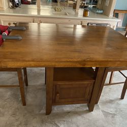 Kitchen Table With Built In Extension 6 Chairs