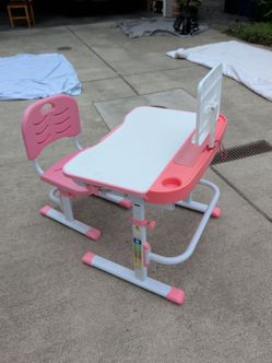 Kids desk, high quality, adjustable height for chair and desk