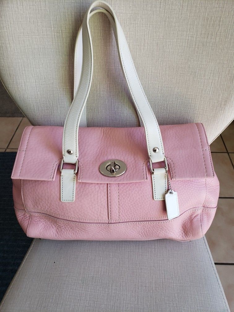 Coach Purse Pink And White