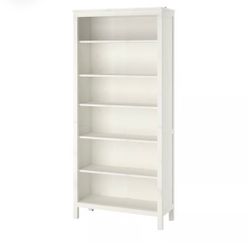White IKEA HEMNES bookcase