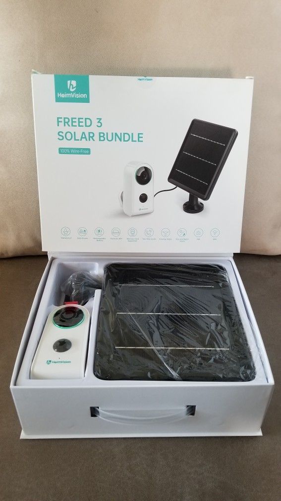 HeimVision Freed 3 Solar Bundle, Wire-free Indoor/Outdoor Security camera