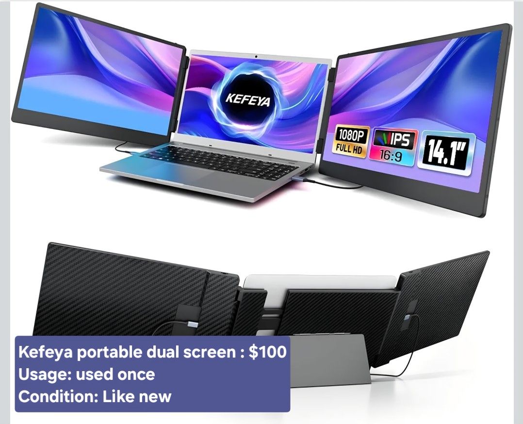 Kefeya Portable Dual Screen