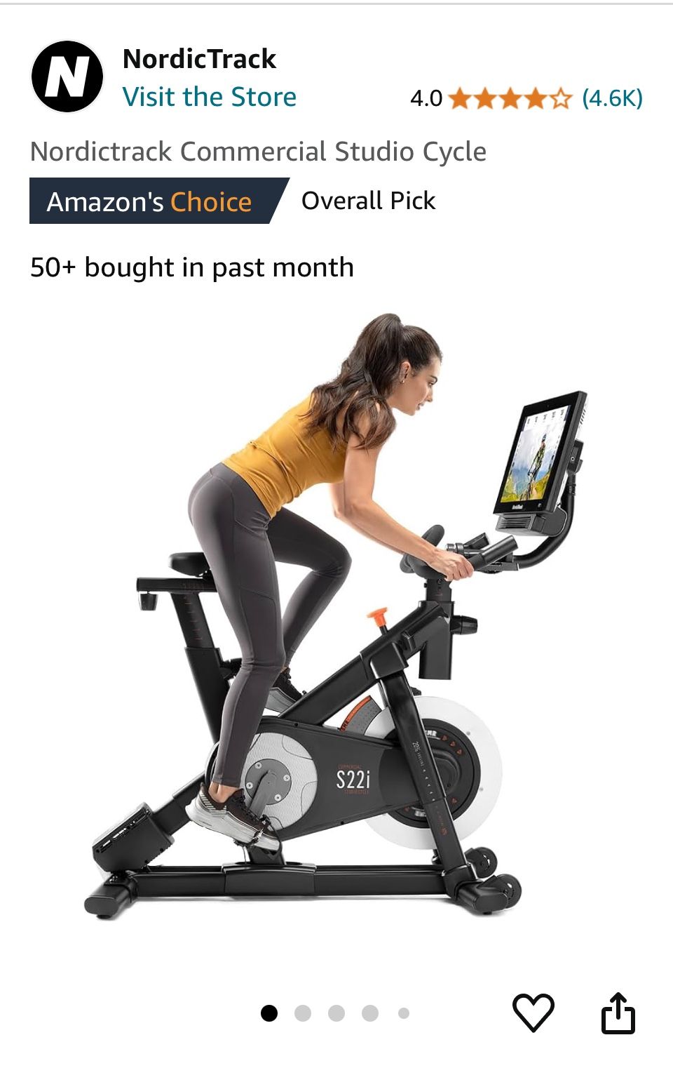 NordicTrack Commercial S22i Studio Cycle