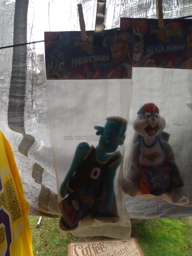McDonald's 1996 Space Jam Figure In Plastic All Six