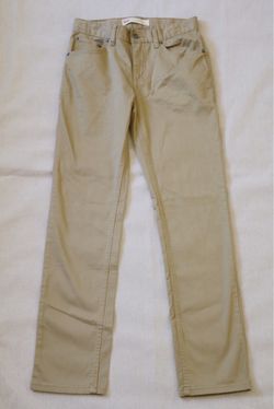Levi's 511 Slim Fit Boys Size 16 Reg Khaki Chino Pants W28 L30 Stretch Cotton