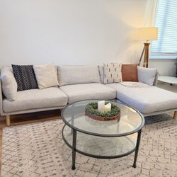Crate And Barrel Wells Sectional Couch