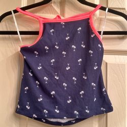 Big Girls Halter Tie Back Top