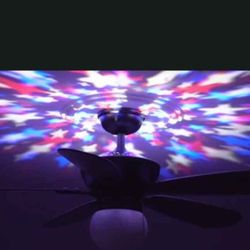 Traditional Elegant 44" Ceiling Fan With Colored Stars Uplighting 