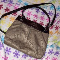 COACH ASHLEY HIPPIE SIGNATURE BAG…BROWN