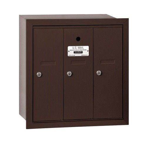 Salsbury Industries 3 Slot Keyed Mailbox 3503ZRU Bronze