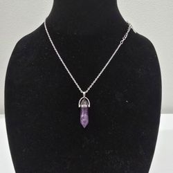 Adult Jewels Crystal Amethyst Pendant Necklace 