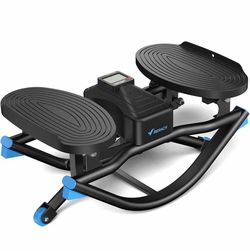 Merach Rocking Steppers for Exercise at Home, 3D Motion Stair Stepper with Resistance Bands for Full Body Workout & Low-Impact Balance Board, 330 LBS 