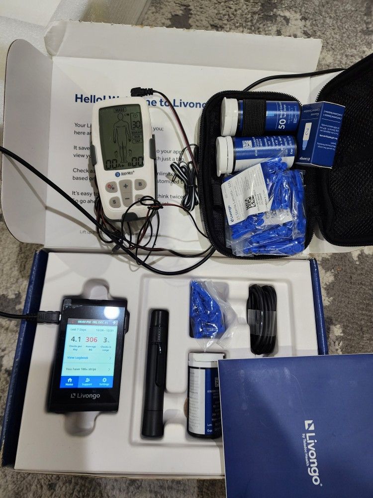 Livongo Blood Glucose Monitoring Kit + BodyMed TENS Unit – Like New

